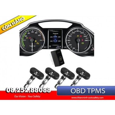 CẢM BIẾN ÁP SUẤT LỐP TPMS HIỂN THỊ TRÊN MÀN HÌNH TÁP LÔ XE