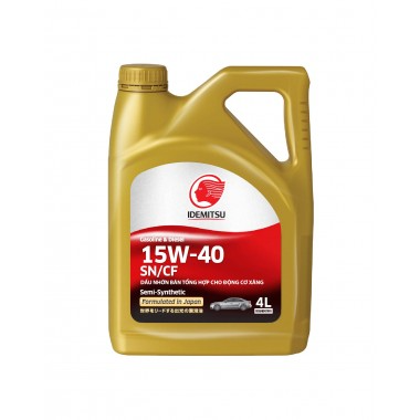 IDEMITSU SN/CF 15W-40 BÁN TỔNG HỢP - DẦU MÁY XĂNG & ĐỘNG CƠ DIESEL
