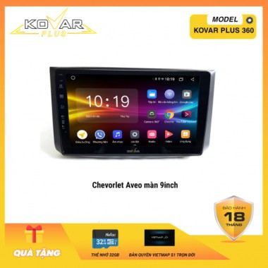 Màn hình DVD Kovar tích hợp Cam 360 Chevrolet Aveo